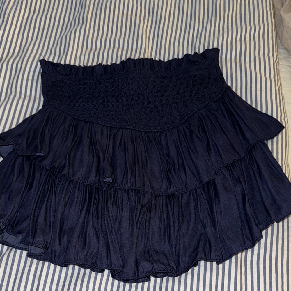 Mustard Seed Blue Bubble Mini Skirt